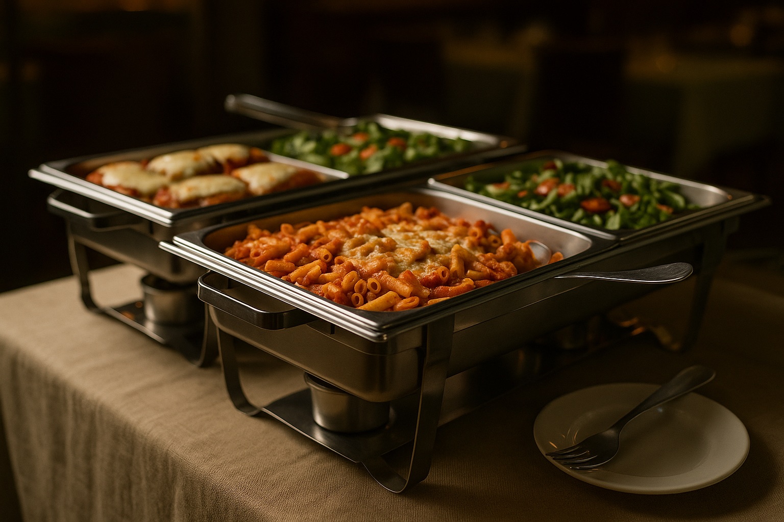 Italian catering buffet spread